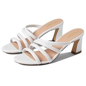 NWT Cole Haan Women’s Adella 65 mm White Leather Sandal 9.5B